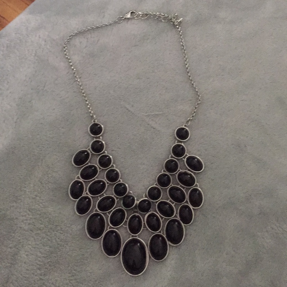 Black and silver necklace
